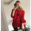 Svetr oversize pletený netopýří dlouhý rukáv s přívěškem dámský (L/XL ONE SIZE) ITALSKá MODA IM321535/DR (Velikost S/M/L, Barva béžová)