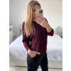 Svetr tenký dlouhý rukáv dámský (S/M ONE SIZE) ITALSKÁ MÓDA IMM22NM1236/DU (Velikost S/M/L, Barva Černá)