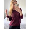 Svetr tenký dlouhý rukáv dámský (S/M ONE SIZE) ITALSKÁ MÓDA IMM22NM1236/DU (Velikost S/M/L, Barva Černá)