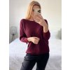 Svetr tenký dlouhý rukáv dámský (S/M ONE SIZE) ITALSKÁ MÓDA IMM22NM1236/DU (Velikost S/M/L, Barva Černá)