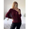 Svetr tenký dlouhý rukáv dámský (S/M ONE SIZE) ITALSKÁ MÓDA IMM22NM1236/DU (Velikost S/M/L, Barva Černá)