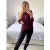 Svetr tenký dlouhý rukáv dámský (S/M ONE SIZE) ITALSKÁ MÓDA IMM22NM1236/DU (Velikost S/M/L, Barva Černá)