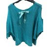 Svetr tenký dlouhý rukáv dámský (S/M ONE SIZE) ITALSKÁ MÓDA IMM22NM1236/DU (Velikost S/M/L, Barva Černá)