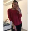 Svetr tenký dlouhý rukáv dámský (S/M ONE SIZE) ITALSKÁ MÓDA IMM22NM1236/DU (Velikost S/M/L, Barva Černá)