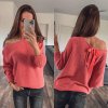 Svetr tenký dlouhý rukáv dámský (S/M ONE SIZE) ITALSKÁ MÓDA IMM22NM1236/DU (Velikost S/M/L, Barva Černá)