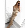 Šaty dlouhé elegantní společenské na ramínka dámské (S/M ONE SIZE) ITALSKÁ MÓDA IMPBB23B23376/DU (Velikost S/M/L, Barva Černá)