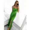 Šaty dlouhé elegantní společenské na ramínka dámské (S/M ONE SIZE) ITALSKÁ MÓDA IMPBB23B23376/DU (Velikost S/M/L, Barva Černá)