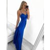 Šaty dlouhé elegantní společenské na ramínka dámské (S/M ONE SIZE) ITALSKÁ MÓDA IMPBB23B23376/DU (Velikost S/M/L, Barva Černá)