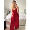 Šaty dlouhé elegantní společenské na ramínka dámské (S/M ONE SIZE) ITALSKÁ MÓDA IMPBB23B23376/DU (Velikost S/M/L, Barva Černá)