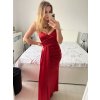 Šaty dlouhé elegantní společenské na ramínka dámské (S/M ONE SIZE) ITALSKÁ MÓDA IMPBB23B23376/DU (Velikost S/M/L, Barva Černá)