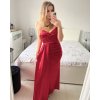 Šaty dlouhé elegantní společenské na ramínka dámské (S/M ONE SIZE) ITALSKÁ MÓDA IMPBB23B23376/DU (Velikost S/M/L, Barva Černá)