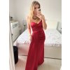 Šaty dlouhé elegantní společenské na ramínka dámské (S/M ONE SIZE) ITALSKÁ MÓDA IMPBB23B23376/DU (Velikost S/M/L, Barva Černá)