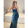 Šaty dlouhé elegantní společenské na ramínka dámské (S/M ONE SIZE) ITALSKÁ MÓDA IMPBB23B23376/DU (Velikost S/M/L, Barva Černá)