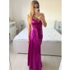 Šaty dlouhé elegantní společenské na ramínka dámské (S/M ONE SIZE) ITALSKÁ MÓDA IMPBB23B23376/DU (Velikost S/M/L, Barva Černá)