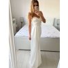 Šaty dlouhé elegantní společenské na ramínka dámské (S/M ONE SIZE) ITALSKÁ MÓDA IMPBB23B23376/DU (Velikost S/M/L, Barva Černá)