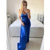 Šaty dlouhé elegantní společenské na ramínka dámské (S/M ONE SIZE) ITALSKÁ MÓDA IMPBB23B23376/DU (Velikost S/M/L, Barva Černá)