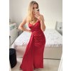 Šaty dlouhé elegantní společenské na ramínka dámské (S/M ONE SIZE) ITALSKÁ MÓDA IMPBB23B23376/DU (Velikost S/M/L, Barva Černá)