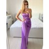 Šaty dlouhé elegantní společenské na ramínka dámské (S/M ONE SIZE) ITALSKÁ MÓDA IMPBB23B23376/DU (Velikost S/M/L, Barva Černá)