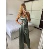 Šaty dlouhé elegantní společenské na ramínka dámské (S/M ONE SIZE) ITALSKÁ MÓDA IMPBB23B23376/DU (Velikost S/M/L, Barva Černá)