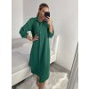 Šaty dlouhé maxi košilové dlouhý rukáv dámské (S/M/L ONE SIZE) ITALSKá MóDA IM4221031/DR (Velikost M/L, Barva Černá)