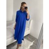 Šaty dlouhé maxi košilové dlouhý rukáv dámské (S/M/L ONE SIZE) ITALSKá MóDA IM4221031/DR (Velikost M/L, Barva Černá)
