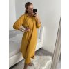 Šaty dlouhé maxi košilové dlouhý rukáv dámské (S/M/L ONE SIZE) ITALSKá MóDA IM4221031/DR (Velikost M/L, Barva Černá)