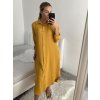 Šaty dlouhé maxi košilové dlouhý rukáv dámské (S/M/L ONE SIZE) ITALSKá MóDA IM4221031/DR (Velikost M/L, Barva Černá)