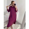 Šaty dlouhé maxi košilové dlouhý rukáv dámské (S/M/L ONE SIZE) ITALSKá MóDA IM4221031/DR (Velikost M/L, Barva Černá)