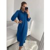 Šaty dlouhé maxi košilové dlouhý rukáv dámské (S/M/L ONE SIZE) ITALSKá MóDA IM4221031/DR (Velikost M/L, Barva Černá)
