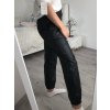 Kalhoty koženkové dlouhé dámské (S/M ONE SIZE) ITALSKÁ MÓDA IMWG221026/DR (Velikost S/M/L, Barva Černá)