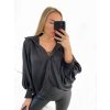 Košile elegantní oversize dlouhý rukáv dámská (S/M/L ONE SIZE) ITALSKÁ MÓDA IM9231012/DU (Velikost M/L, Barva bílá)