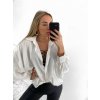 Košile elegantní oversize dlouhý rukáv dámská (S/M/L ONE SIZE) ITALSKÁ MÓDA IM9231012/DU (Velikost M/L, Barva bílá)