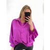 Košile elegantní oversize dlouhý rukáv dámská (S/M/L ONE SIZE) ITALSKÁ MÓDA IM9231012/DU (Velikost M/L, Barva bílá)