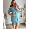 Šaty s kabelkou 3/4 dlouhý rukáv dámské (2XL/3XL ONE SIZE) ITALSKá MóDA IM423018/DU (Velikost 2XL/3XL, Barva tmavě růžová)