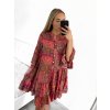 Šaty letní košilové dlouhý rukáv dámské (S/M/L ONE SIZE) INDICKÁ MÓDA IMWY23123/DR (Velikost M/L, Barva fialová)