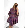 Šaty letní košilové dlouhý rukáv dámské (S/M/L ONE SIZE) INDICKÁ MÓDA IMWY23123/DR (Velikost M/L, Barva fialová)