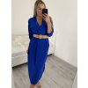 Šaty s páskem 3/4 rukáv dámské (M/L/XL ONE SIZE) ITALSKá MóDA IM422BELT/DR (Velikost M/L, Barva Černá)