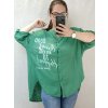 Košile 3/4 dlouhý rukáv dámská (2XL/4XL ONE SIZE) ITALSKá MóDA IM421738/DR (Velikost 3XL/4XL, Barva béžová)