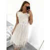 Šaty elegantní tylové s krajkou bez rukávů dámské (S/M ONE SIZE) ITALSKÁ MÓDA IMM239662/DU (Velikost S/M/L, Barva béžová)