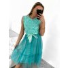 Šaty elegantní tylové s krajkou bez rukávů dámské (S/M ONE SIZE) ITALSKÁ MÓDA IMM239662/DU (Velikost S/M/L, Barva béžová)