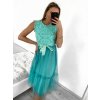 Šaty elegantní tylové s krajkou bez rukávů dámské (S/M ONE SIZE) ITALSKÁ MÓDA IMM239662/DU (Velikost S/M/L, Barva béžová)