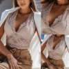 Top tílko letní krajkový dámský (S/M ONE SIZE) ITALSKÁ MÓDA IMWD211182/DR (Velikost S/M/L, Barva bílá)