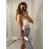 Top tílko letní krajkový dámský (S/M ONE SIZE) ITALSKÁ MÓDA IMWD211182/DR (Velikost S/M/L, Barva bílá)