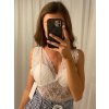 Top tílko letní krajkový dámský (S/M ONE SIZE) ITALSKÁ MÓDA IMWD211182/DR (Velikost S/M/L, Barva bílá)