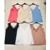 Tílko letní saténové s krajkou dámské (S/M ONE SIZE) ITALSKÁ MÓDA IMWD212087 (Velikost S/M/L, Barva béžová)