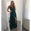 Šaty dlouhé letní saténové s páskem na ramínka dámské  (S/M ONE SIZE) ITALSKÁ MÓDA IMM22INFINITE/DUR (Velikost S/M/L, Barva béžová)