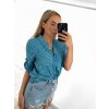 Košile oversize 3/4 rukáv dámské (S/M ONE SIZE) ITALSKÁ MÓDA IMPSH2221253/DU (Velikost S/M/L, Barva bílá)