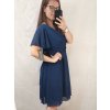 šaty plesové elegantní společenské krátký rukáv šifonové dámské (L/XL/2XL ONE SIZE) ITALSKÁ MÓDA IMM22689