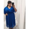 Dlouhé šaty plesové elegantní společenské krátký rukáv dámské nadrozměr (XL/2XL ONE SIZE) ITALSKÁ MÓDA IMM22BELLA