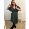 Šaty společenské elegantní šifonové krátký rukáv dámské nadrozměr (XL/2XL ONE SIZE) ITALSKÁ MÓDA IMM23BELLA
